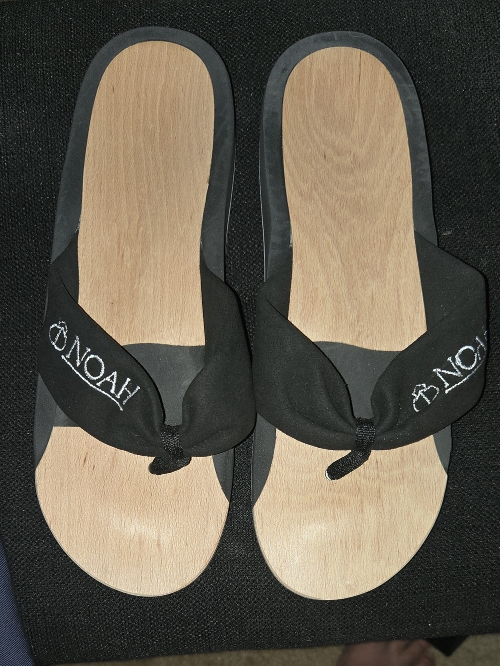 Italian Black Thong Sandals for Women